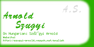 arnold szugyi business card